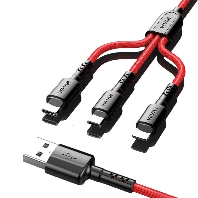 3 в 1 3.5A USB кабель для iPhone Xs Max Xr X 8 7 Быстрая зарядка зарядное устройство usb type C type-c Micro USB кабель для мобильного телефона