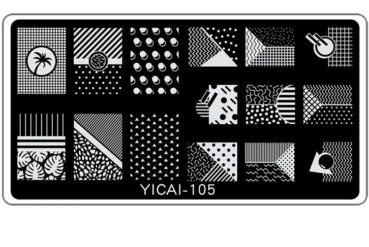1 pc Nail Stamping Plates Nail Art Stamper DIY Pattern Plate DIY Nail Stamping Template - Цвет: YICAI105