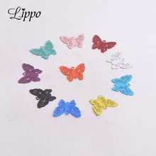 100 Uds AC2861 12mm * 14mm del encanto de la mariposa colgantes animales pintados abalorios con forma de mariposa