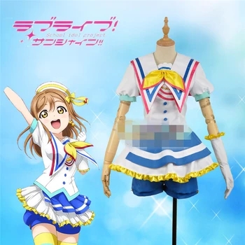 

Anime Cosplay Costume lovelive Sunshine Aqours Jumping Heart Kunikida Hanamaru Dress Women Dress Short Dress Z