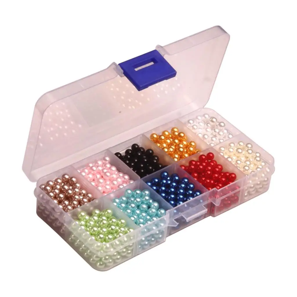 3mm 4mm 5mm 6mm Colored Faux Pearls No Hole ABS Plastic Loose Beads DIY Jewelry Making Craft