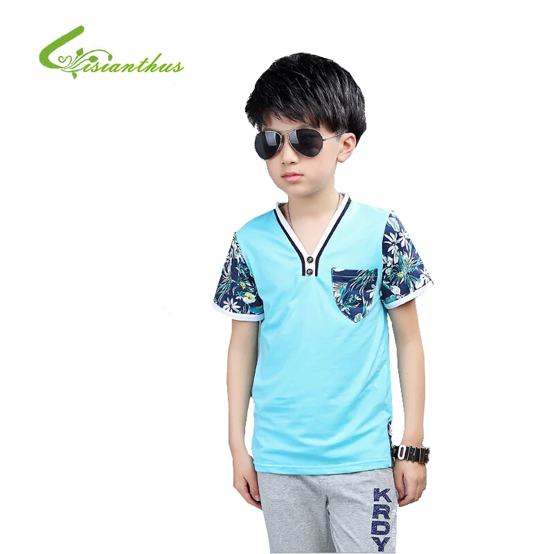 

Children  Summer Clothing Sets Boys Clothes Kids Pants+Top 2 Pcs Set  Casual Sportswear Free Shipping