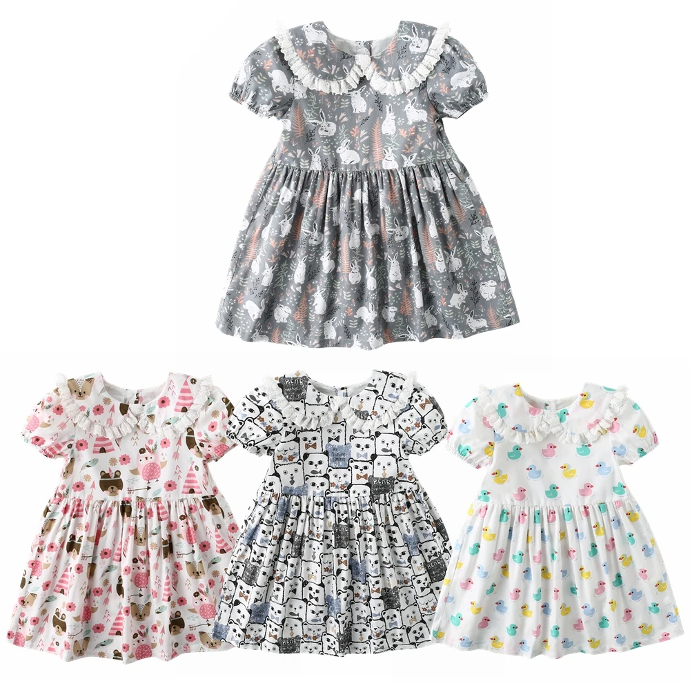 Dream Cradle,Baby Girls Cartoon Dress,Baby Girls Dress Hot Selling ,Baby Girls Rabbit Clothes,Kids Bird-Bears-Duck Clothes  (2)