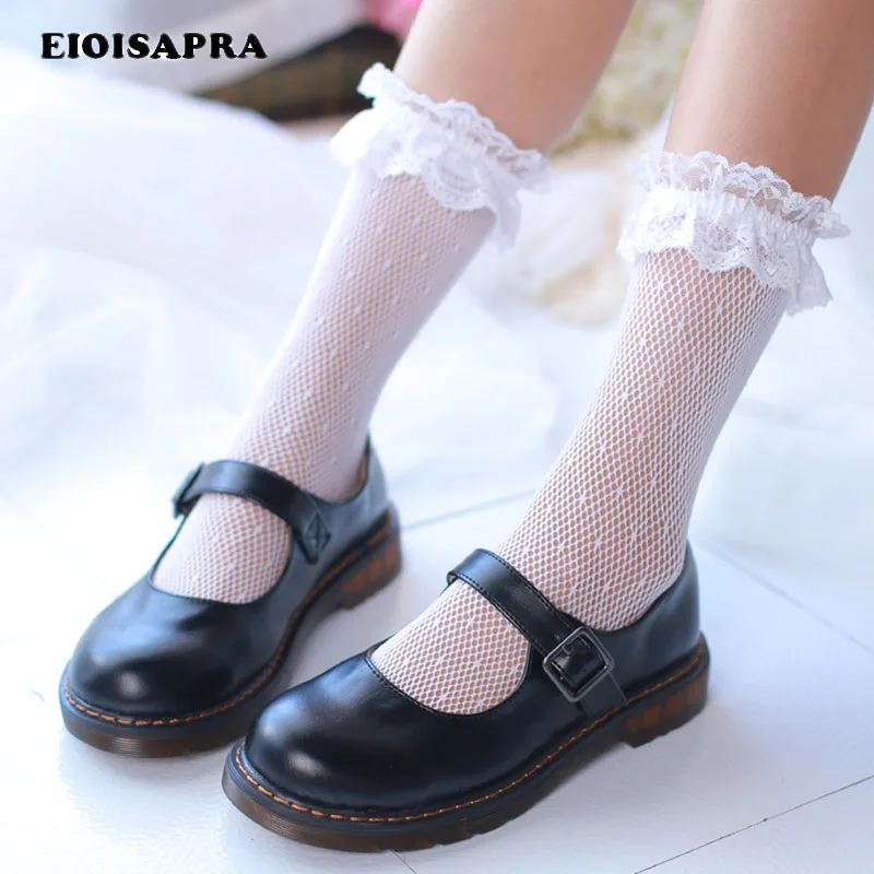 

[EIOISAPRA]Japan Princess Transparent Lace Fishnet Socks Women Creative Reto Sexy Socks Harajuku Hollow Out Calcetines Mujer