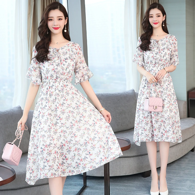 Summer Print Floral Party Long Women Dress Ruffle Elegant Lady Vacation Mesh Maxi Vintage Classic Chiffon Vestido New Arrivals Summer Print Floral Party Long Women Dress Ruffle Elegant Lady Vacation Mesh Maxi Vintage Classic Chiffon Vestido New Arrivals