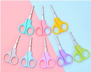 

DHL 500pcs 8 Color Stainless Steel Safety Nail Clippers Scissors Manicure Cutter For Newborn Baby Convenient Baby Care Safe Nail