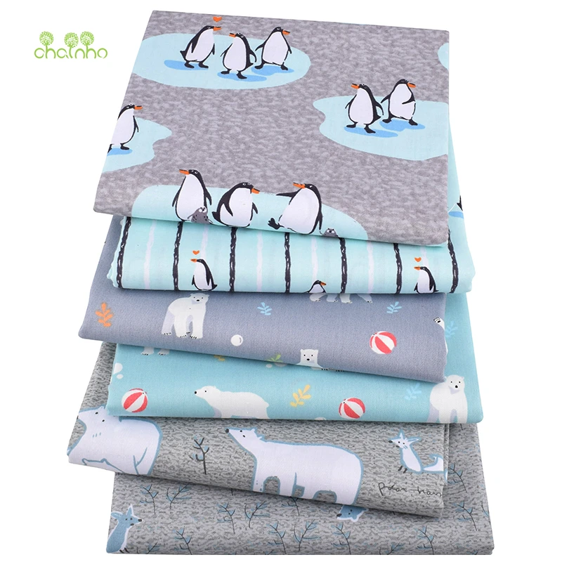 

Chainho,6pcs/lot,New Gray Cartoon Series,Printed Twill Cotton Fabric,Patchwork Cloth,DIY Sewing&Quilting Material For Baby&Child