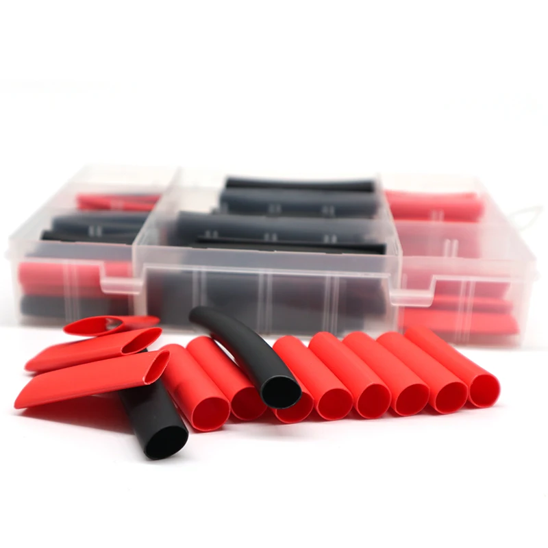 

270pcs 3:1 Dual Wall Adhesive Heat Shrink Tubing Kit 5 Sizes(Dia): 3/8 1/4 3/16 1/8 3/32 Cable Sleeve Tube Assortment for DIY