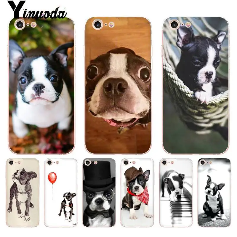 Чехол Yinuoda для iPhone 7 Boston Terrier прозрачный чехол 8 6 6splus X 10 5 5S SE XR XS XSMAX|Бамперы| |