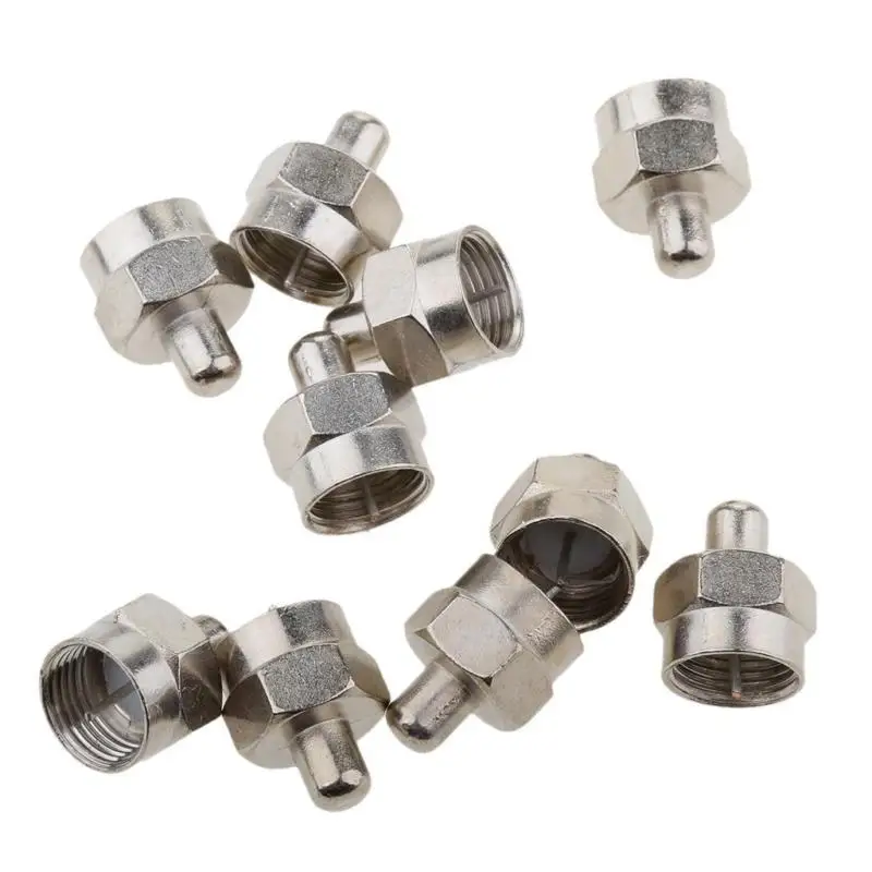 

10pcs 75 Ohm F Type Coax Coaxial Male Terminator End Caps Connectors RF Port