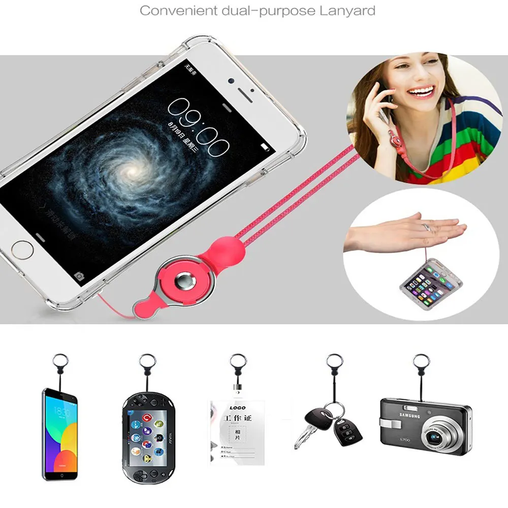 Ascromy Cell Phone Neck Lanyard Strap For Telephone iPhone ID Cards Badge Key Rope Necklace Holder keycord nekband Mobile Strap (5)