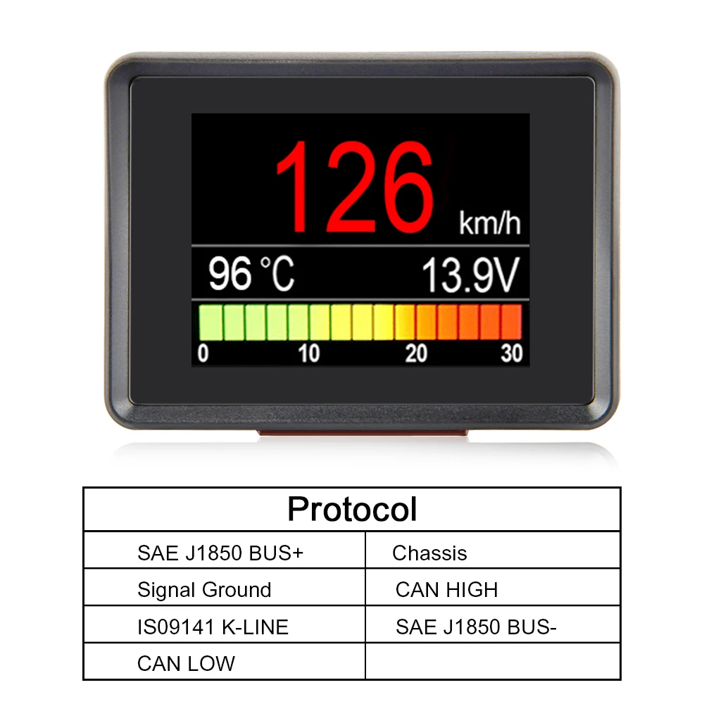 Дешево A203 OBD Спидометр топливный компьютер дисплей измеритель расхода температуры Автомобильный бортовой компьютер Автомобильный цифровой OBD2