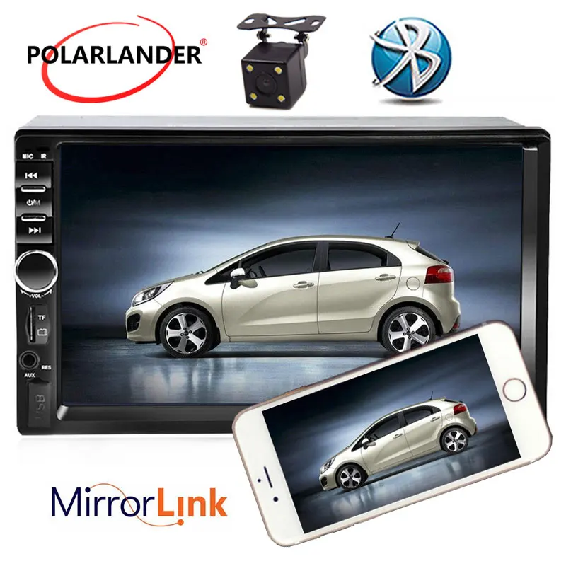 

170 CCD reversing camera Universal +Car MP5 player 7 inch car radio 2 din Car MP3 7018BS short Mirror Link