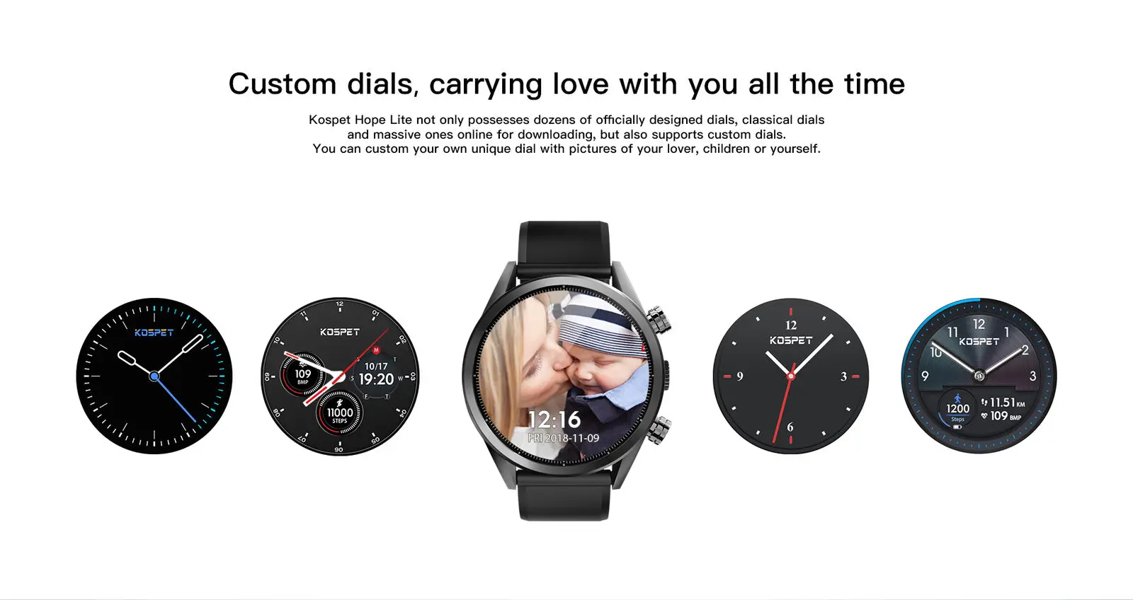 

High-end Bluetooth Wireless 16G Touch Screen 1.25GHZ Smart Watch