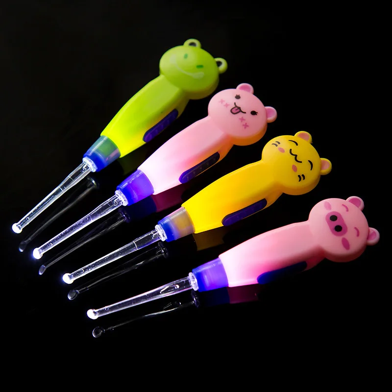 

Baby Ear Cleaner Ear Wax Removal Tool Flashlight Earpick Cleaning for Baby Luminous Ear Curette Light Spoon Baby Ear Syringe