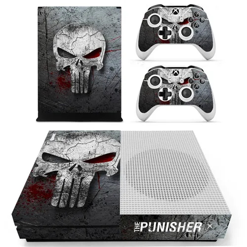 Наклейка из кожи Карателя для Xbox One S консоль и контроллеры для Xbox One тонкий стикер кожи s винил - Цвет: YS-xboxoneS-2170