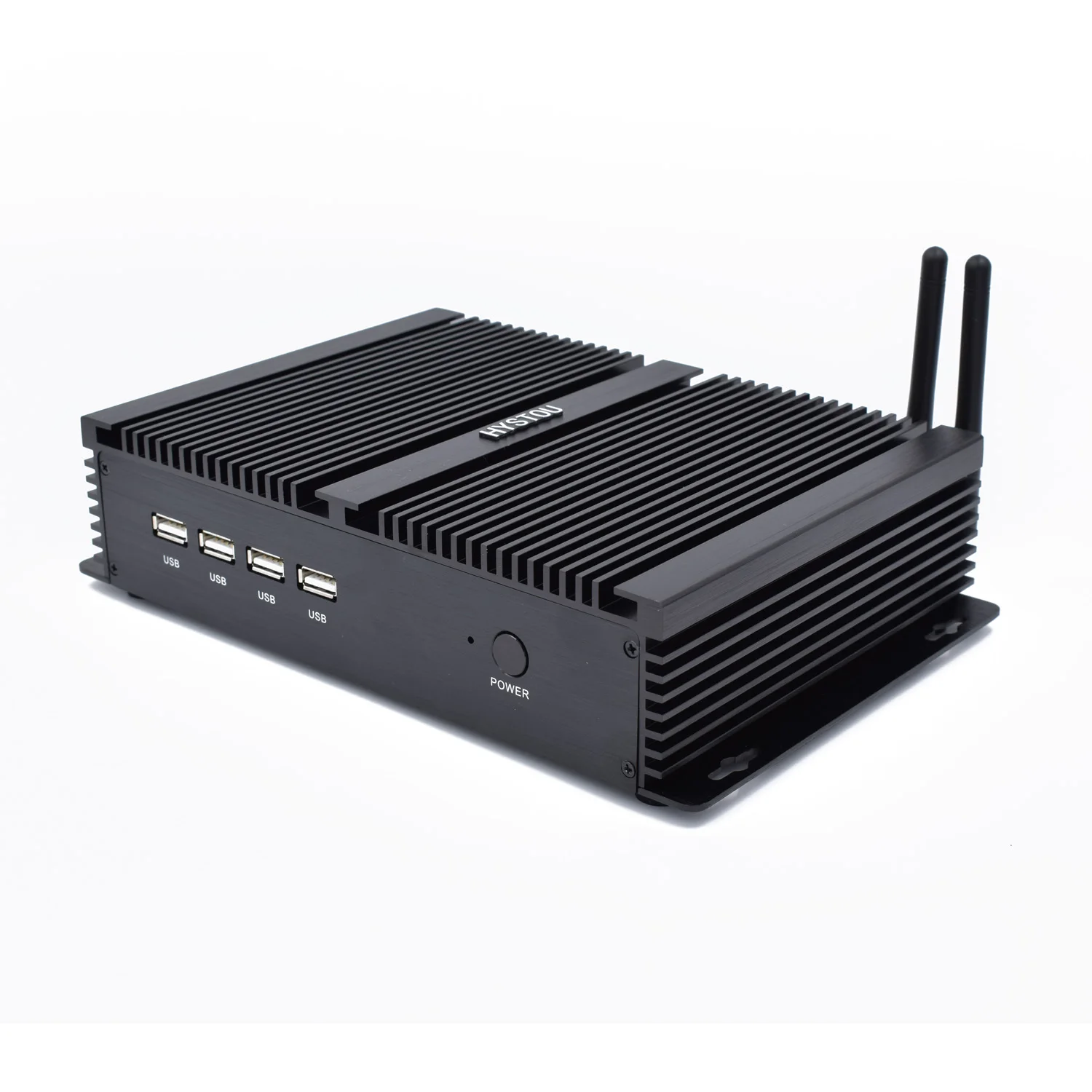 HYSTOU промышленный ПК Intel Core i5 3317u 1037u 1007u Мини ПК Windows 10 tv Box HDMI VGA Dual LAN 4 RS232 8 USB прочный ПК pfsense