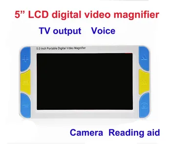 

5" LCD Display Low Vision Video Magnifier electronic reading aid, Digital Handheld portable Video Magnifier