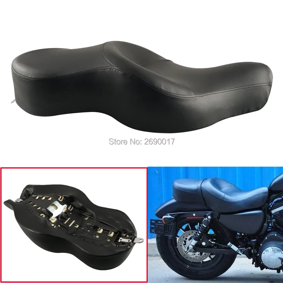 Drag Specialties Черная низкая-Pro двухместная подушка Подходит для Harley XL Sportster 883 1200 2004-2018 |