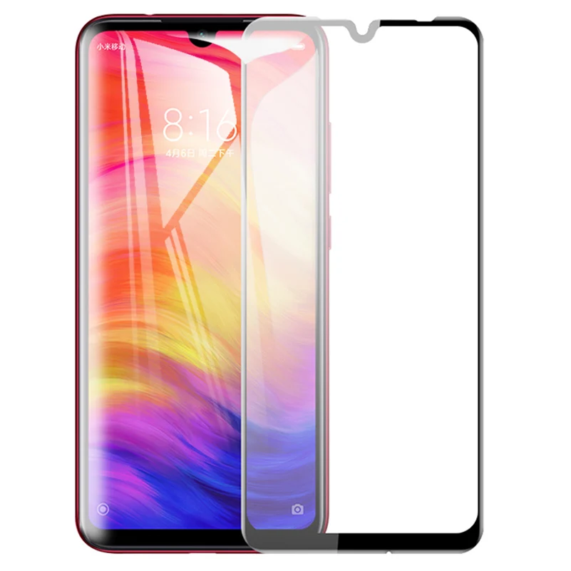 9D Note 7 Pro Full Glue Protective Glass On the For Xiaomi Mi 8 MI8 8Lite Redmi Note7 7Pro Film Cover Tempered | Мобильные телефоны