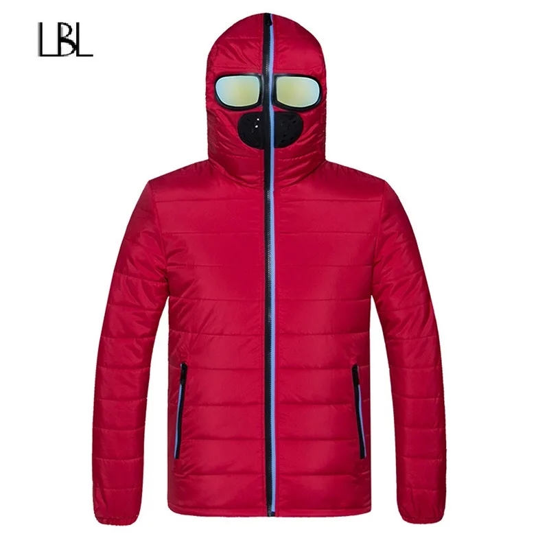

Gaz Mask Jacket Men Winter Warm Fully Surrounded Coat Male Casual Glasses Windbreaker Thick Mens Streetwear jaqueta masculina