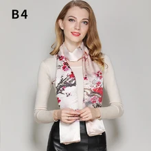 women silk stain scarf 2017 new high quality woman autumn winter flower print 100% silk wrap scarfs large long brand pashminas
