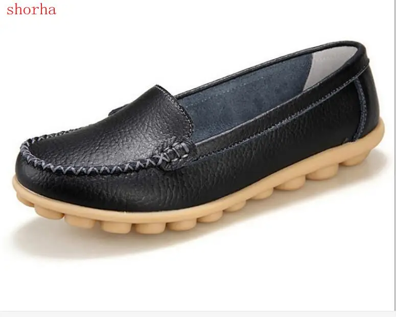 Sexy Fashion Shoes Woman Leather Women Shoes Flats Colors footwear Loafers Slip On Women's Flat Shoes Moccasins Plus Size 35-42