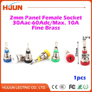

1pcs 2mm 10A Copper Banana Panel Socket Plug Binding Post Audio Speaker Adapter Amplifier Power Female Terminal Connector