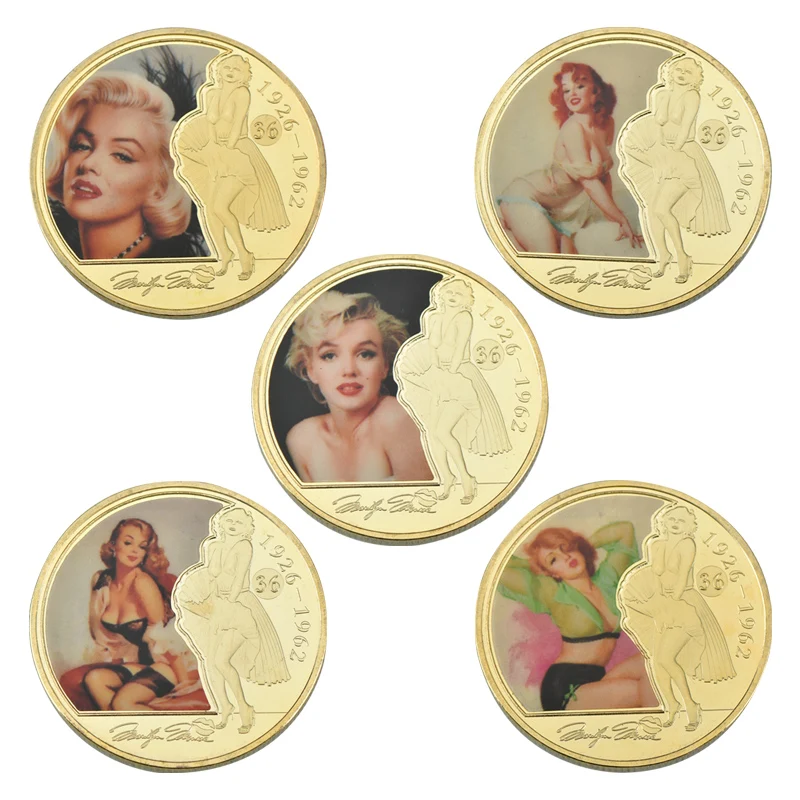 WR Мэрилин Монро золотые коллекционные монеты с держателем для монет на заказ вызов монеты антикварные оригинальные монеты подарочный набор дропшиппинг