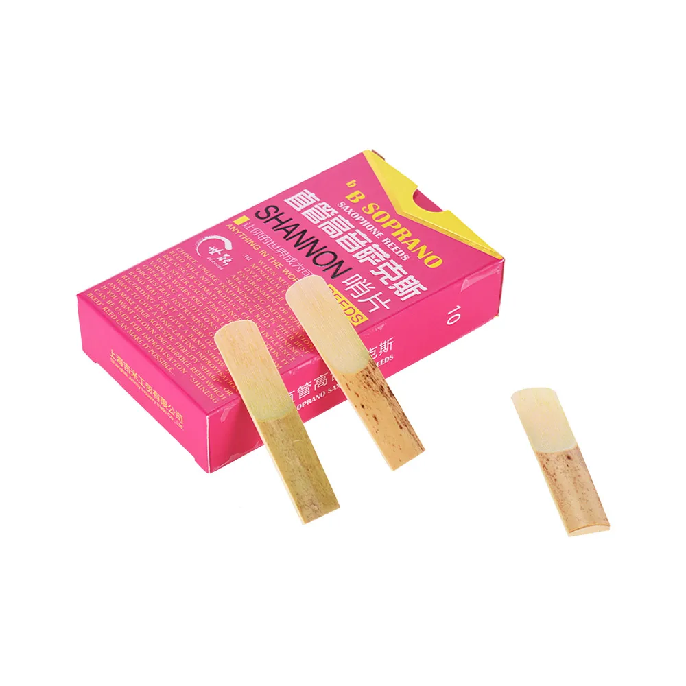 10pcs/ Box Bb Soprano Saxophone Reeds Elementary Sax Strength 2.0/ 2.5/ 3.0 for Beginners | Спорт и развлечения