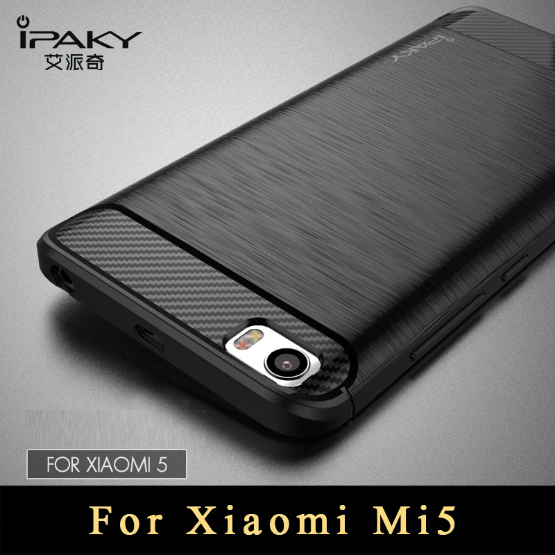 

xiaomi mi5 case ipaky Brand xiomi mi5 silicone Back Cover xiaomi mi5 pro Slim Brushed TPU case For xiaomi mi 5 m5 cases 5.15