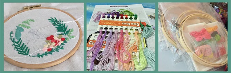 DIY лента Цветочная круглая вышивка набор игла вышивка искусство шитье ремесла домашний декор