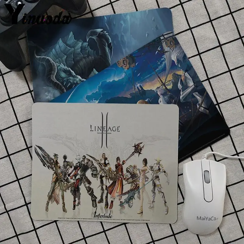 

Yinuoda High Quality lineage 2 video game Unique Desktop Pad Game Mousepad notebook gamer Rubber PC Computer Gaming mousepad