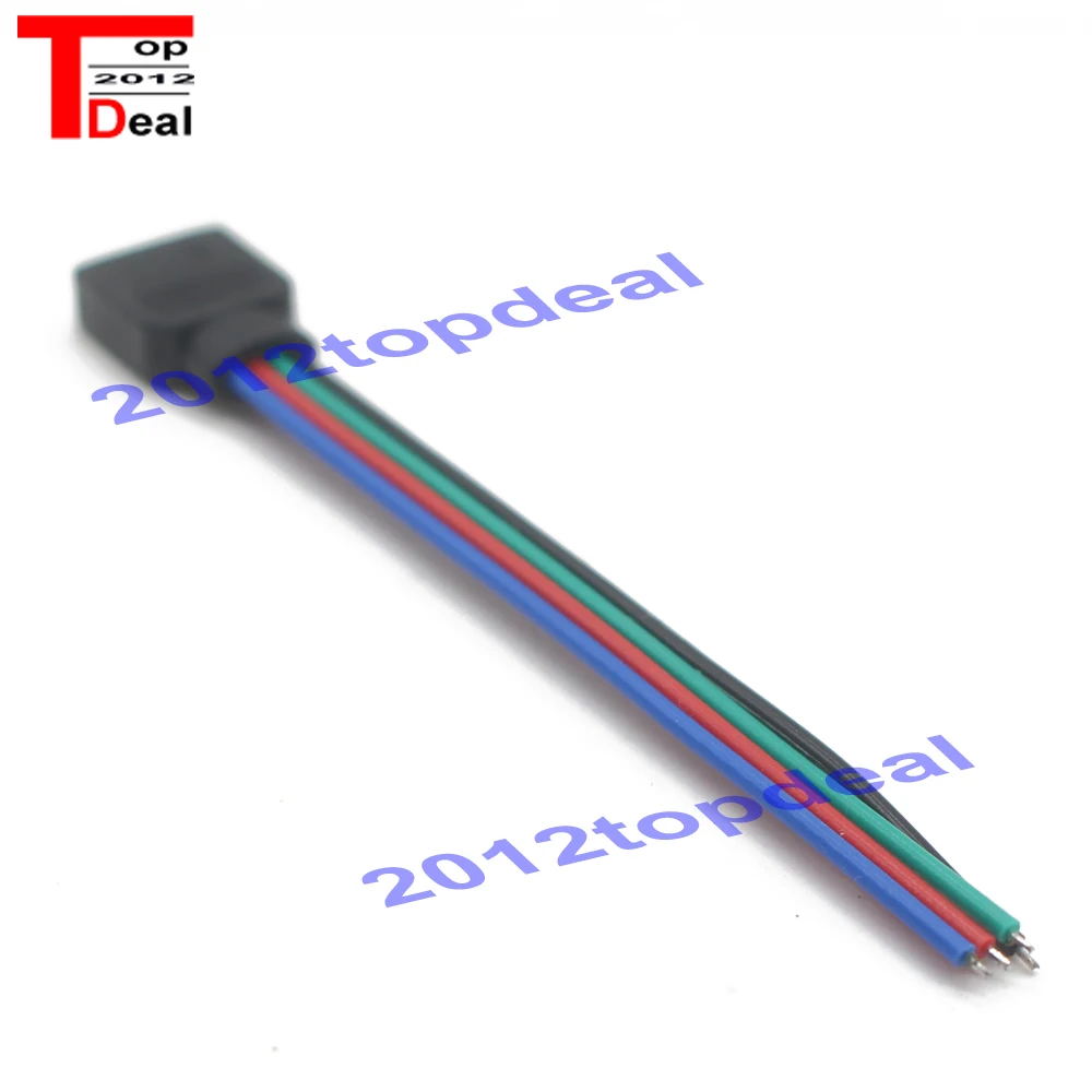 5 шт./лот 10 см RGB 4 контакта провод со штекерным соединителем кабель для 5050 3528 RGB светодиодные ленты, мужской тип 4 контактный игольчатый разъем