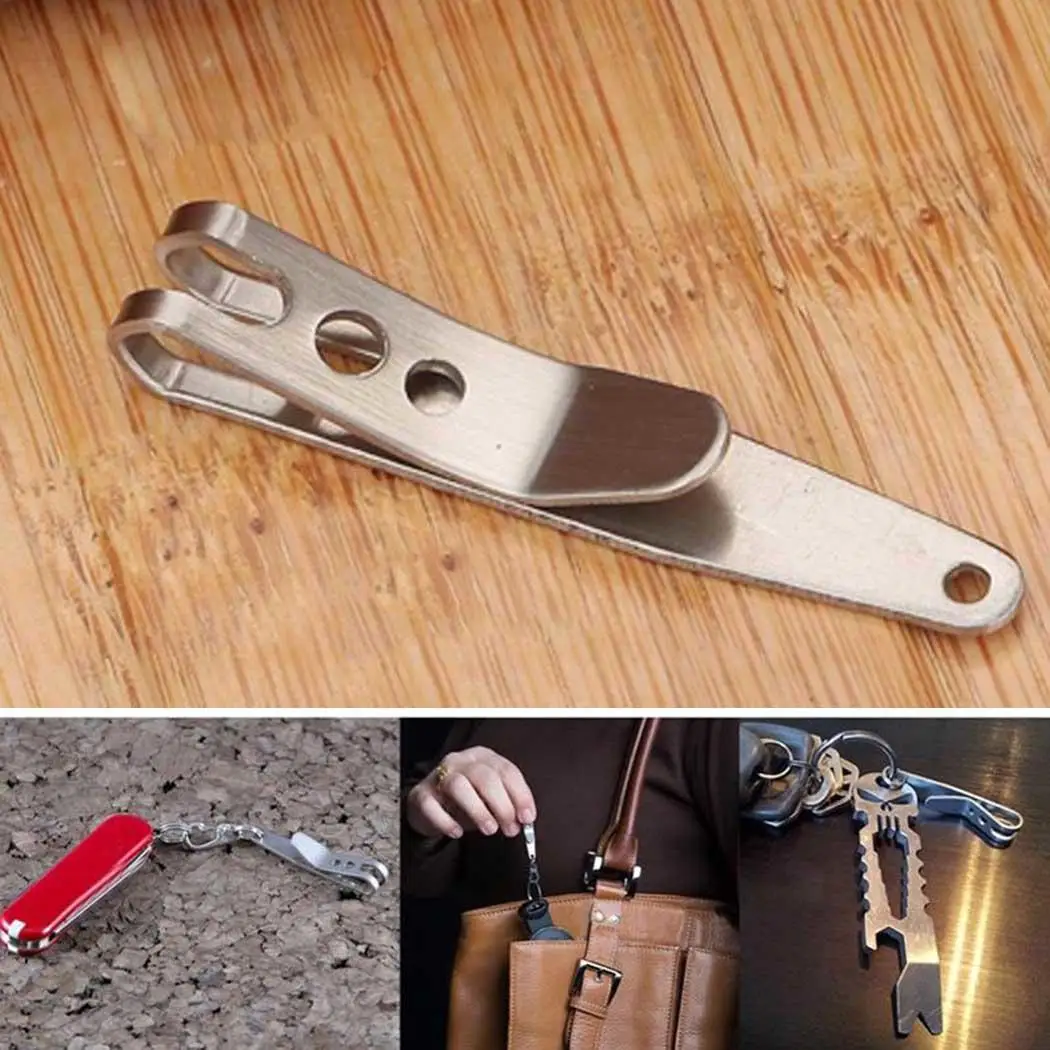 

New 1PC EDC Bag Key Ring Suspension Clip with Metal Key Ring Buckle Carabiner Stainless Steel Outdoor Quicklink Tool