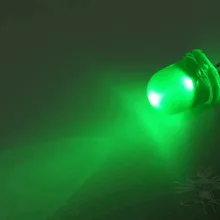 8 мм изумрудно-зеленый светильник в виде соломенной шляпы с диодным излучением, ультра яркий светодиодный светильник с бусинами, набор для самостоятельной сборки, широкий угол, 8 мм, 100 шт./лот