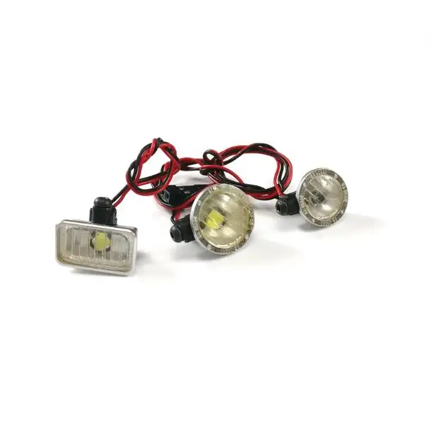 

Front Car Light Searchlight Car Roof Spotlight Round/Square LED Light Spare Parts For 1/14 Trailer RC Crawler Off-road Car Model