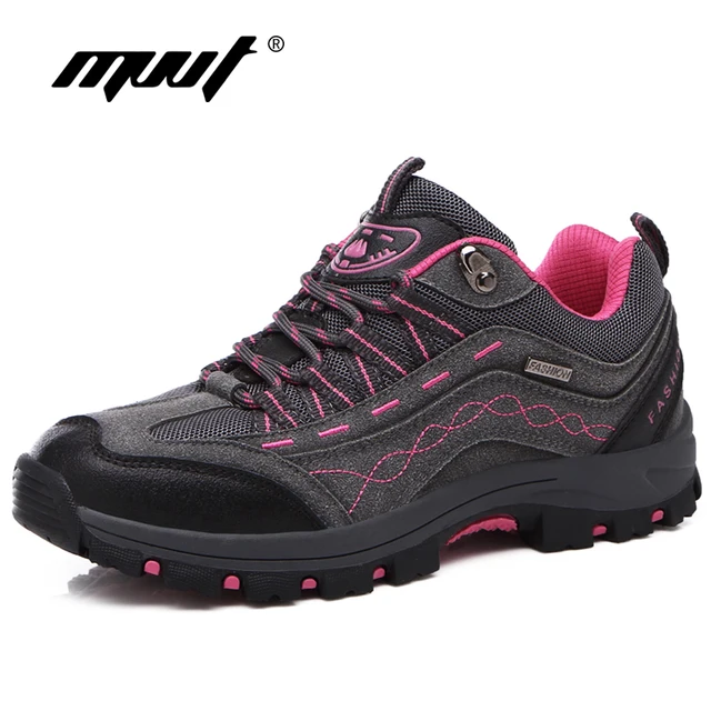 Quality Leather Unisex Men Outdoor Hiking Shoes Women Hiking Boots Winter Climbing Shoes Men Sneakers Breathable Trekking Shoes