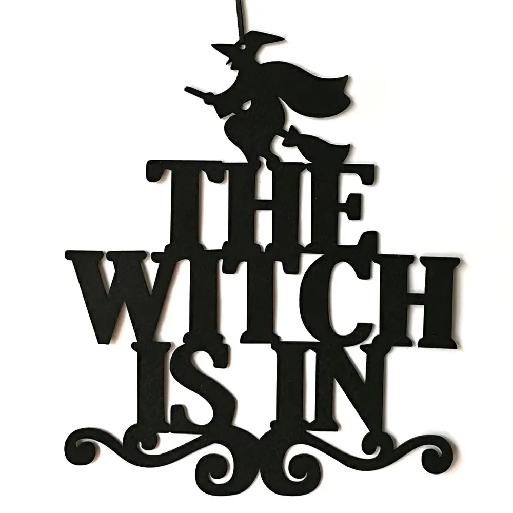2018 Halloween Party Decoration Witch Halloween Witch Sign Wall Door ...