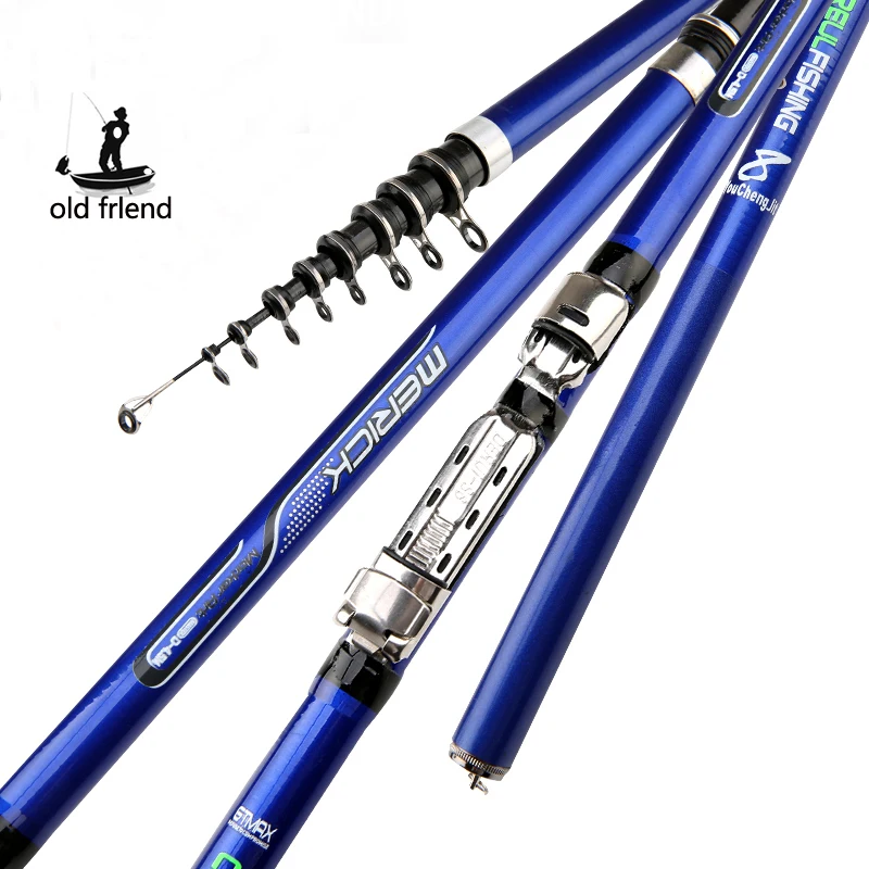 Carbon fiber 3.6M 4.5M 5.4M 6.3M Spinning Fishing Rod M Power Telescopic Rock Fishing Rod Carp Feeder Rod Surf Spinning Rod 2