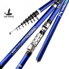 Carbon fiber 3,6 M 4,5 M 5,4 M 6,3 M Spinning Angelrute M Power Teleskop Rock Angelrute Karpfen feeder Rod Surf Spinning Rod