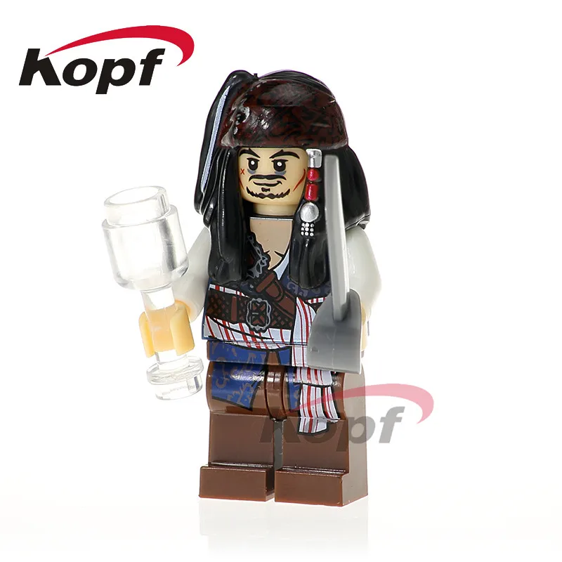 XH 611 Jack Sparrow Hector Barbossa Carina Pirates of the Caribbean Bricks font b Model b