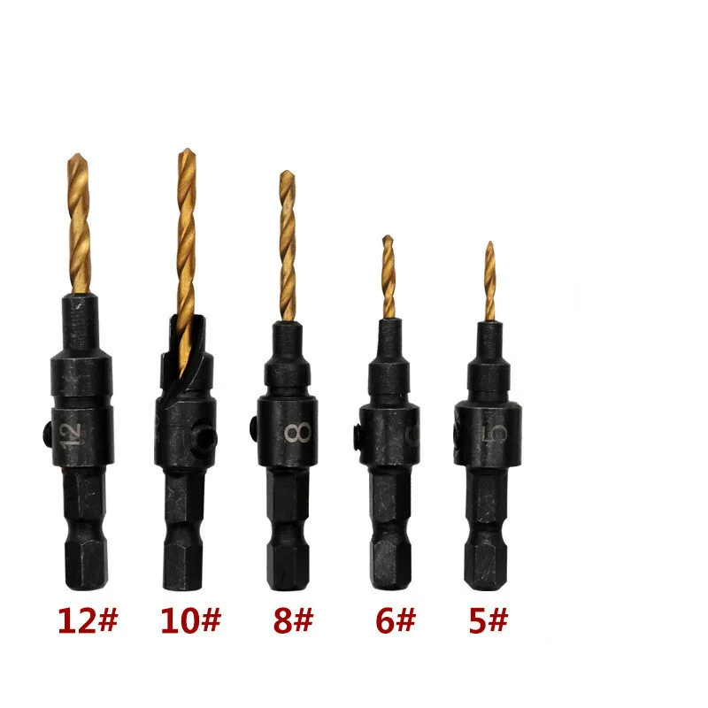 

Woodworking Hole Opener Set Hex Screw Hardware Tool Countersunk Bit Bit Countersunk Head Drill Hole Drilling Hole Reaming