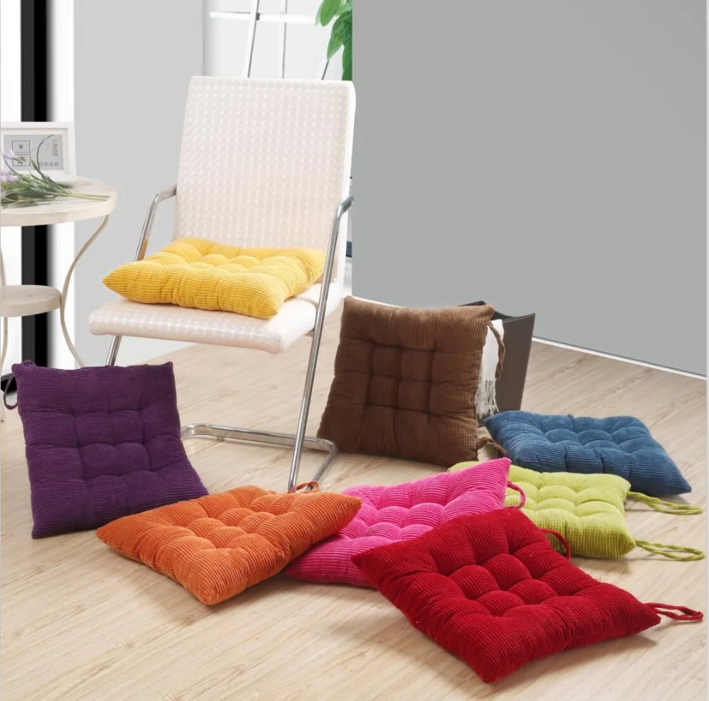 Thick Corduroy Elastic Chair Cushions For Kitchen Chair ...