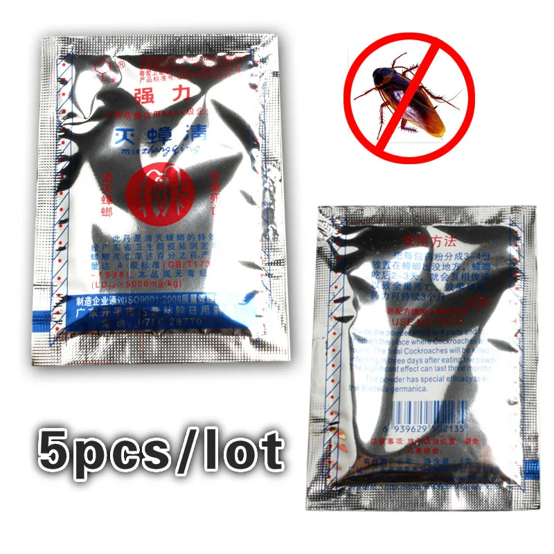 

5Pcs Powerful Effective Cockroach Killing Bait Cockroach Control Pest reject Control idea for Kitchen Restaurant insect killer