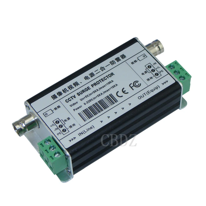

CBDZ SPD CCTV Surge Protector 12V power video signal control of three in one lightning protection device Free shipping