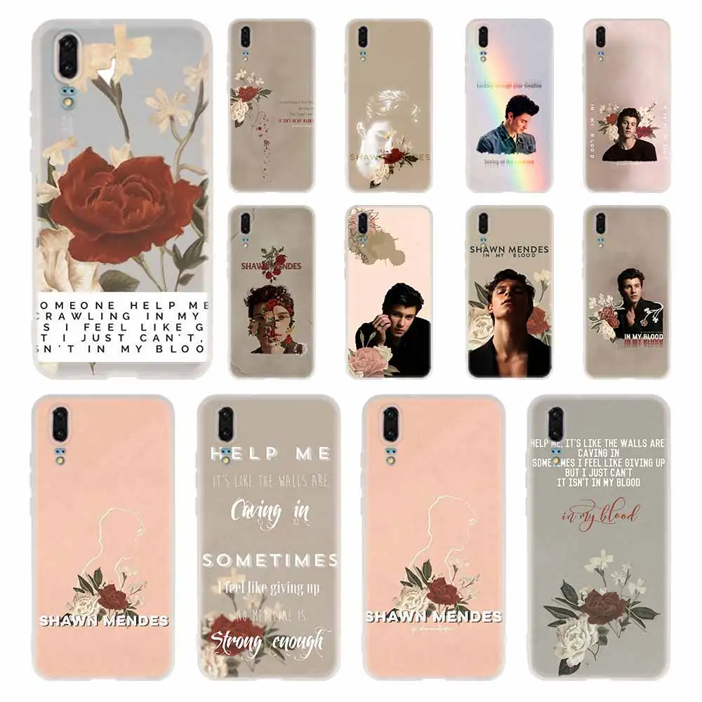 NAYIDA cute wallpaper shawn mendes New Case Silicone Soft TPU Cover For Huawei P50 P30 P40 P20 Pro P10 Lite P Smart Z 2019 2020 | Мобильные