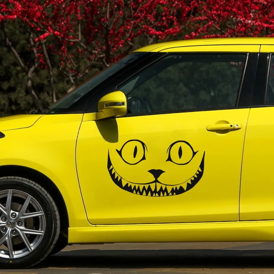 Cunymagos Cat Growl Smile Face Halloween Horror Vinyl Car Sticker Window Decoration Decal Car Styling Decal Stickers 15.28 (6)