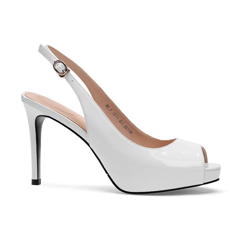 KARINLUNA/брендовые зрелые классический из натуральной кожи летние туфли для вечеринки женские модные туфли на высоких каблуках женские сандалии из лакированной кожи