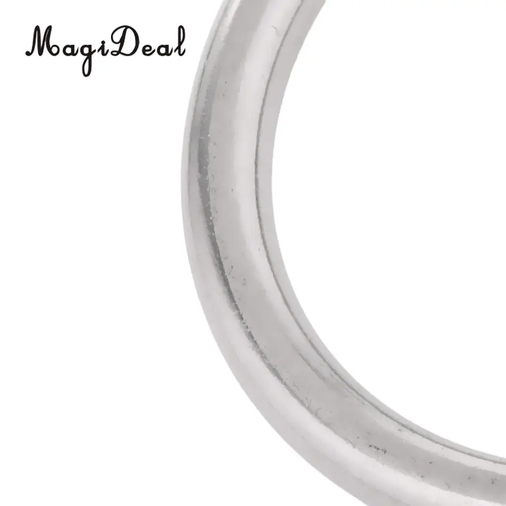 MagiDeal Durable Seamless Stainless Steel O Round Rings Circle Craft Webbing Boat Marine O Ring for Kayak Canoe Rowing Boat Acce